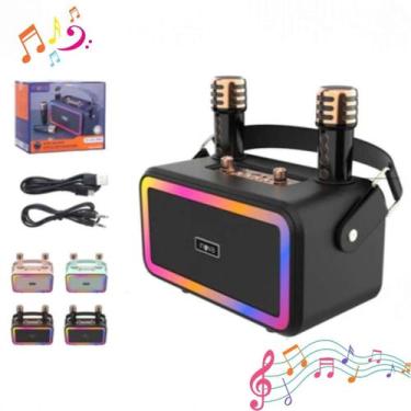 Imagem de Karaokê Portátil com Dois Microfones para Sua Festa Entrega Rápida - A