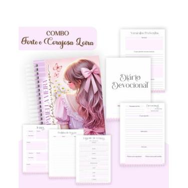 Imagem de Caderno Devocional Forte e corajosa loira - Propria