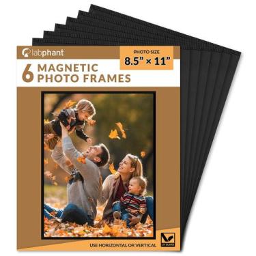 Imagem de Porta-retratos magnéticos labphant, pacote com 6, 21,6 x 27,9 cm, pret