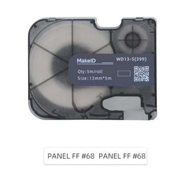Imagem de MakeID Etiquetas de nylon multiuso com fita para etiquetadora industrial P31S&P31 - etiquetas contínuas versáteis para marcação de fios, identificação geral, laboratório e DataCom, 1,3 cm L, 5 m/rolo