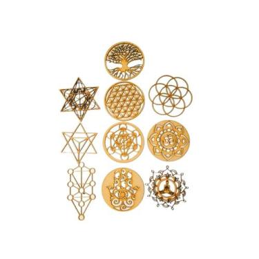 Imagem de Conjunto de 10 mandalas de geometria sagrada Metatron Tree of Life - L