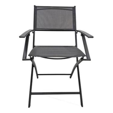 Imagem de Poltrona Jardim Plicosa Interlagos Dobravel Cinza 84X51 Cm