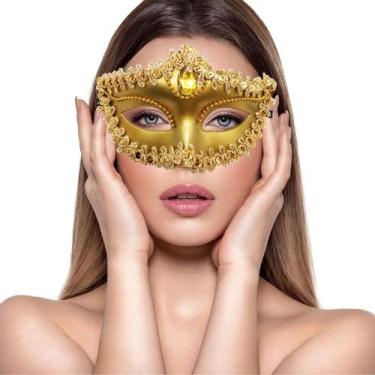 Imagem de Máscara Princesa Strass Festa Baile De Gala Show Eventos Feiras Cores 