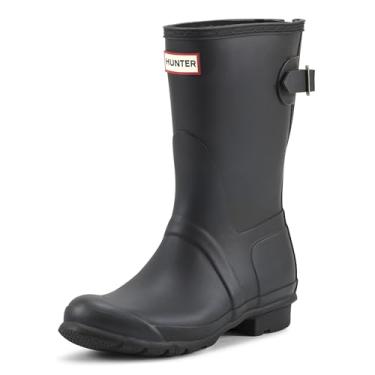 Imagem de Hunter Botas de chuva curtas femininas originais ajustáveis nas costas, Preto, 35