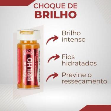 Imagem de Ampola Choque de Brilho - Mais Brilho para Fios Escuros - Kit com 12 u
