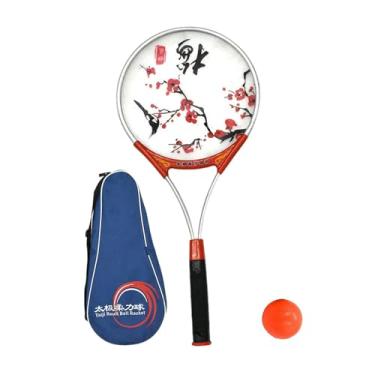Imagem de Colaxi Raquete Tai, Softbol, ​​Exercícios de Rouli, Equipamento, Raquete de Handebol de Liga de Alumínio Taiji Force com Bola Taiji para Iniciantes