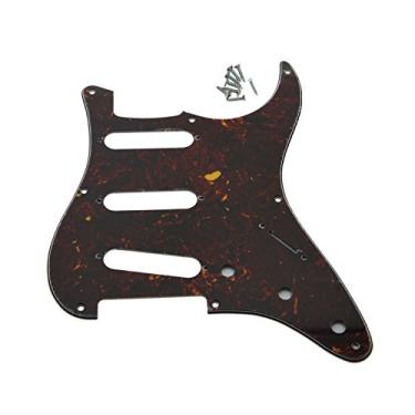 Imagem de KAISH 8 furos vintage Strat SSS Guitar Pickguard ST Scratch Plate serve EUA/Mexican Fender Strat Dark Tortoise