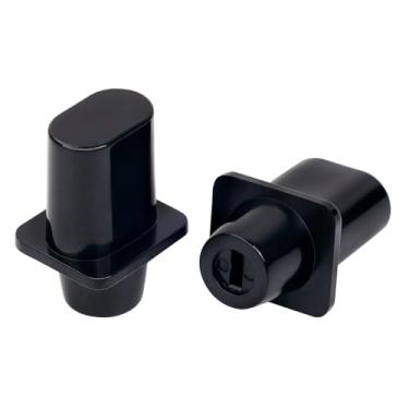 Imagem de Banworks Guitarras 3-Way Switch Tip Imperial 4,9 mm (3/40.6 cm) Captador Seletor Tampas Oval para Fender Telecaster Guitarras EUA Pacote com 2 JT/DWQM-01 Preto com Cabeça Oval