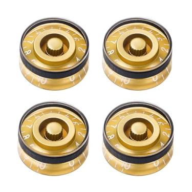 Imagem de Banworks Botões de controle de guitarra elétrica estilo anos 60 métricos 18 estrias 2 tons 2 botões de volume 6 mm (15/162.6 cm) para guitarras elétricas Epiphone Les Paul SG Pacote com 4 JT/XN-02