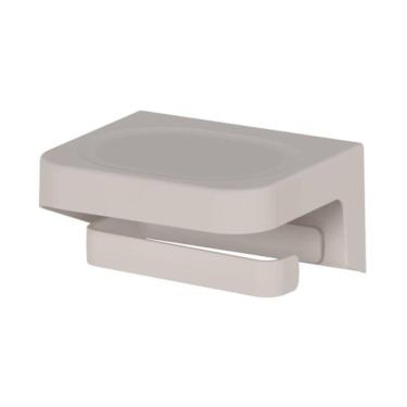 Imagem de Porta Papel Higiênico Papeleira Parede Instalação Sem Furo