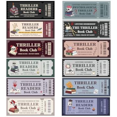 Imagem de Laffact Marcadores de livro de suspense – 120 peças de rastreador de leitura em estilo bilhete fofo, marcador de página com design frente e verso, acessório para leitores, presentes de livros para