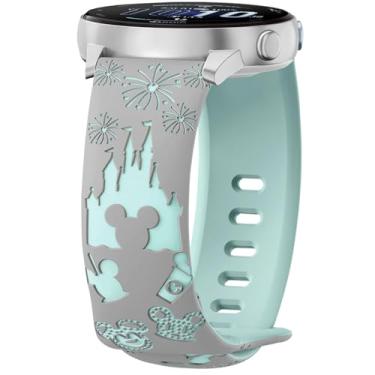 Imagem de CeiLarv Pulseira de relógio de 20 mm para Garmin Vivoactive 6/Vivoactive 5/Forerunner 165 Music/Vivomove Trend/Approach S44/Approach S50, respirável, confortável, pulseira de silicone - cinza e verde