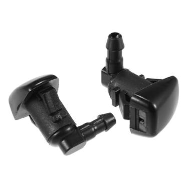 Imagem de Edinstry Kit de bocal de lavagem de para-brisa para Toyota Tacoma 1995-2004, peça de reposição OEM # 85381-04030 – 2 bicos, mangueira e conectores, preto