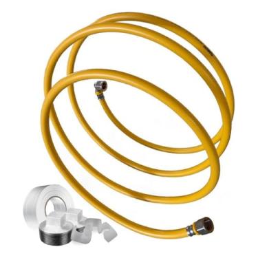 Imagem de Kit Tubo Pex 32m Gás 16mm Conexões Teflon Suportes Tudogás