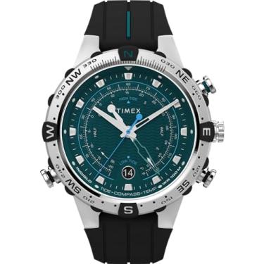 Imagem de Timex Relógio masculino Expedition North Tide-Temp-Compass 43 mm, Preto/verde/aço inoxidável, Moderno