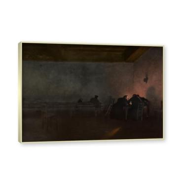 Imagem de Moldura de champanhe. Pinturas a óleo famosas, (eles conspiram) de Jean Leon Gerome, reprodução impressa em tela, arte de cenário para decoração de sala de estar. 50 x 70 cm - 19,6 x 27,5 pol