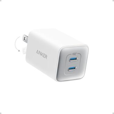 Imagem de Anker 47W USB C Charger (Nano 3), 2 Port Compact Foldable GaN Fast Charger for iPhone 15/15 Plus/15 Pro/15 Pro Max/14, Galaxy, Pixel 4/3, iPad/iPad Mini (Cable Not Included) - White