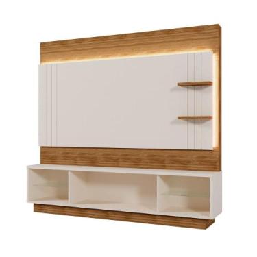 Imagem de Estante Home Guaiba 782 Perola Metalizado/Amendoa - Mobler