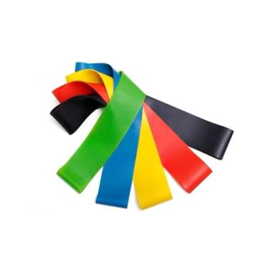 Imagem de Mini Band Elástico para Exercícios, Fisioterapia e Treino em Casa - Conjunto com 5 Unidades