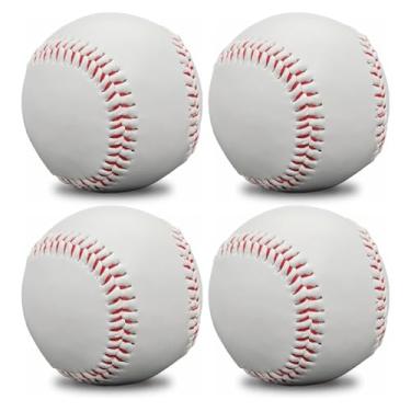 Imagem de SPDTECH 4 Baseball Hardball Tamanho oficial padrão 22,8 cm adequado para treino de liga juvenil arremesso de máquina de treino para adaptação exclusiva ao Bat Play