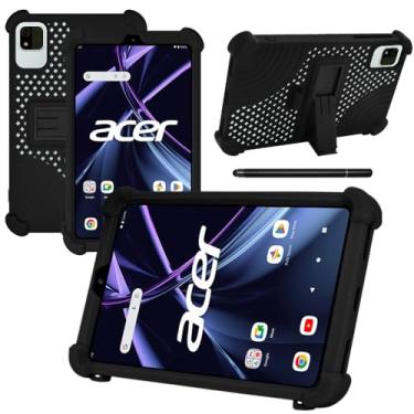 Imagem de [NSFN] Capa para tablet Acer Iconia Tab A8, capa para Acer Tab A8 de 22 cm, função de suporte, compatível com vários ângulos, portátil, à prova de choque, prevenção de quedas, fina, estável, à prova