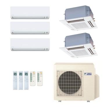 Imagem de Ar-Condicionado Multi Split Inverter Daikin 38.000 (3x Evap HW 9.000 + 2x Evap Cassete 4 Vias 9.000) Quente/Frio 220V