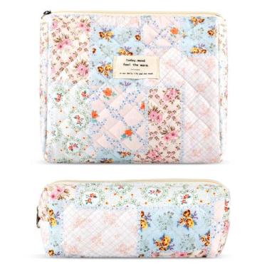 Imagem de Conjunto de bolsas de maquiagem Lestp acolchoado de algodão para viage