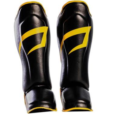 Imagem de Caneleira Muay Thai Kickboxing Mma Impact Gold Profissional Pretorian,