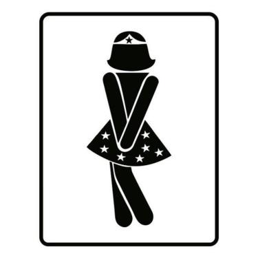 Imagem de Kit 5 Placas Sinalização - Banheiro Feminino Mulher