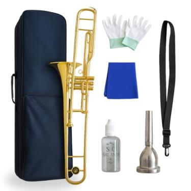 Imagem de Trombone De Três Pisto Longo Em Bb Laqueado Profissional