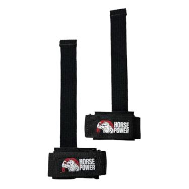 Imagem de HORSEPOWER PRO Strap com Munhequeira para Musculação – Faixa Grip Ajustável, Mais Pegada e Suporte de Punho, Academia, Crossfit, Levantamento de Peso, Super Resistente com 7 Camadas de Costura – O PAR