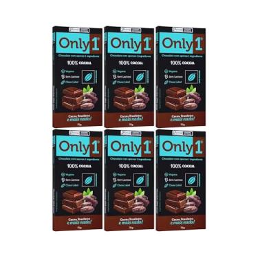 Imagem de Kit com 6 Tabletes de Chocolate 100% Cacau de 70g cada - Only1