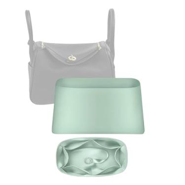 Imagem de Organizador de seda luxuoso para Lindy 19/26/30/34 – Inserção leve para bolsa de mão com bolsos, forro de cetim macio, mantém a forma da bolsa, organizador de bolsa premium e modelador de bolsa