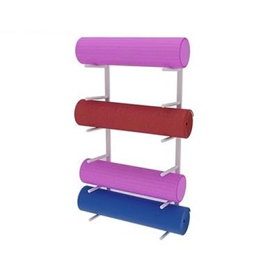 Imagem de Prateleira de armazenamento de esteira de ioga de montagem em parede, suporte de metal para esteira de ioga, ginásio em casa, armazenamento para rolo de espuma de ioga, prateleira de exibição de