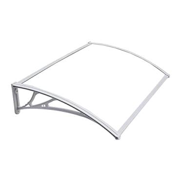 Imagem de Cobertura de chuva externa para porta de alumínio, abrigo de jardim, proteção contra chuva solar, 60-150 cm (tamanho: 60 x 80 cm) (uma cor 60 x 150 cm)