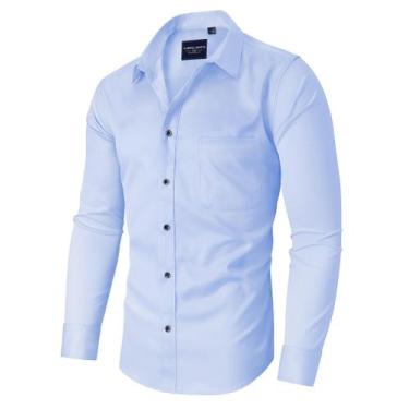 Imagem de Camisa social masculina Alimens & Gentle de manga comprida sem rugas