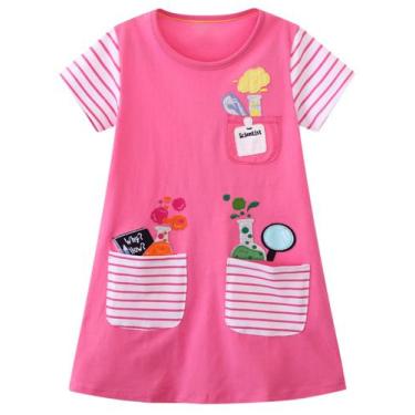 Imagem de Vestido Hongshilian Little Girls Scientist Print 3T de algodão