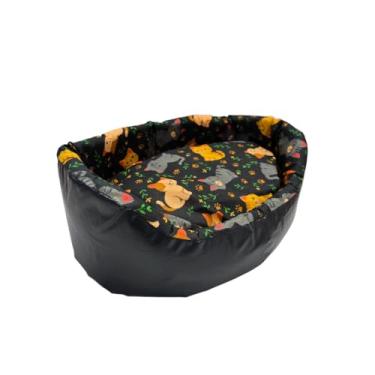 Imagem de Cama Europa Bagum com Ziper para Cães e Gatos - São Benedito Pet (Preta, N.5-63X51X19CM)