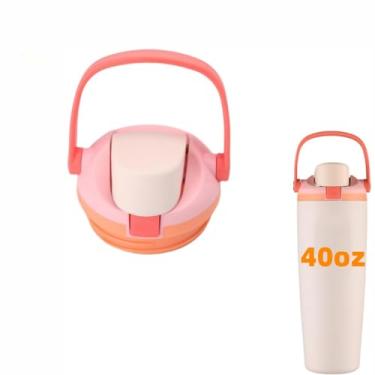 Imagem de Tampa de substituição compatível com garrafa de água Owala FreeSip Sway 850.5 g 1134.0 g (rosa, para Owala Sway 1,134 g)