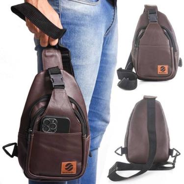 Imagem de Shoulder Bag Casual Premium Couro Marrom Versátil Tiracolo - Bisbel