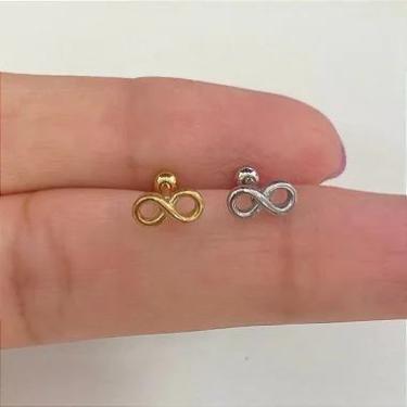 Imagem de MICROBELL RETO AÇO INFINITO - Piercing em Aço Cirúrgico Dourado - no-b
