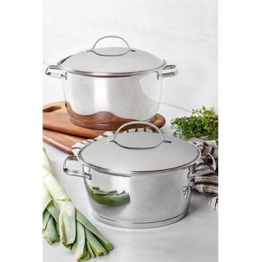 Imagem de Jogo de Panelas Tramontina Allegra em Aço Inox com Fundo Triplo 3 Peça