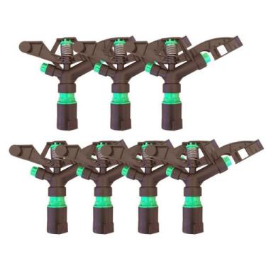Imagem de Kit 7 Un. Aspersor De Impacto 1" POL irrigador canhão alcance até 30 m