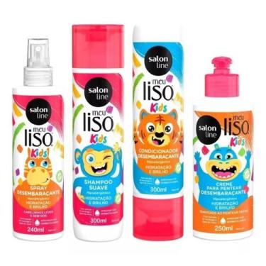 Imagem de Kit Infantil Cabelos Lisos Meu Lisinho Kids Salon line, Rotina Capilar