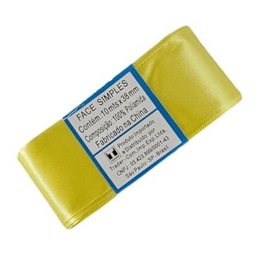 Imagem de TRADER, Fita De Cetim Trader 38mm N°9 Com 10 Metros, COR 15 AMARELA