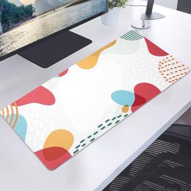 Imagem de Protetor de mesa de couro PU antiderrapante de 70 x 30 cm, à prova d'água, tapete de mouse pad ultrafino, para escritório e casa (A)