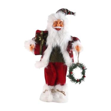 Imagem de CarpNettore Estatueta de Papai Noel, Decoração de Natal, Figura de Pé, Boneco de Papai Noel para Prateleira, Mesa, Feriado, 50cm
