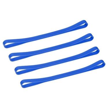 Imagem de Generic Pacote com 4 faixas de toalha, elásticos de borracha azul para armazenamento de toalhas, livros, cobertor, roupas