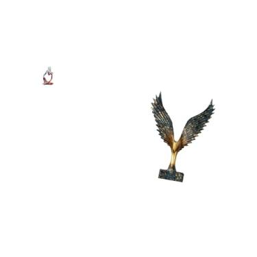 Imagem de Fenteer Estátua de Resina Abstrata Do Pensador com Asa Aberta, Ornamento de Escultura Feng Shui para Gaveta de Quarto, Escritório, Loja, Estante Colecionável