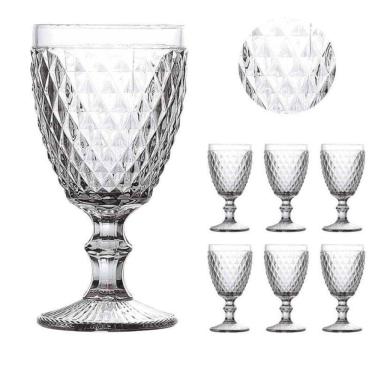 Imagem de Conjunto De 06 Copos De Vidro 325Ml Taça Bico De Abacaxi